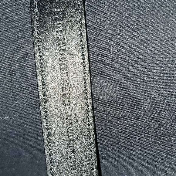 NWT Saint Laurent YSL Black Leather Belt with Silver Buckle - Picture 8 of 10